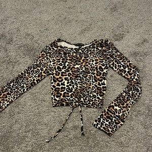 Open back cheetah print long sleeve, size small, very soft